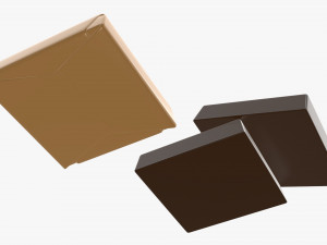 chocolate small with wrapper 3D Model