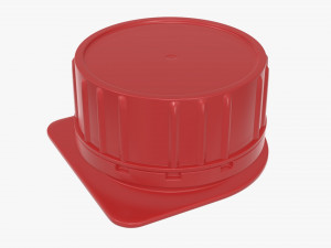 plastic cap for cardboard box packaging 3D Model