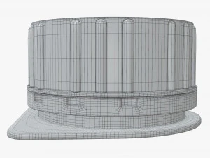 plastic cap for cardboard box packaging 3D Model
