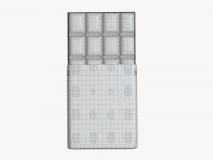 chocolate bar brown with wrapper opened 01 3D Model