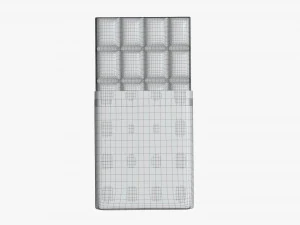 chocolate bar brown with wrapper opened 01 3D Model