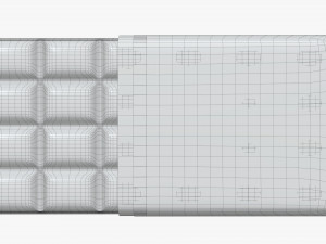 chocolate bar brown with wrapper opened 01 3D Model