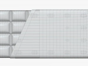 chocolate bar brown with wrapper opened 02 3D Model