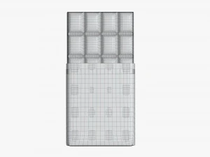 chocolate bar brown with wrapper opened 03 3D Model