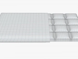 chocolate bar brown with wrapper opened 03 3D Model