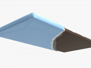 chocolate bar brown with wrapper opened 04 3D Model