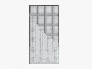 chocolate bar brown with wrapper opened 04 3D Model