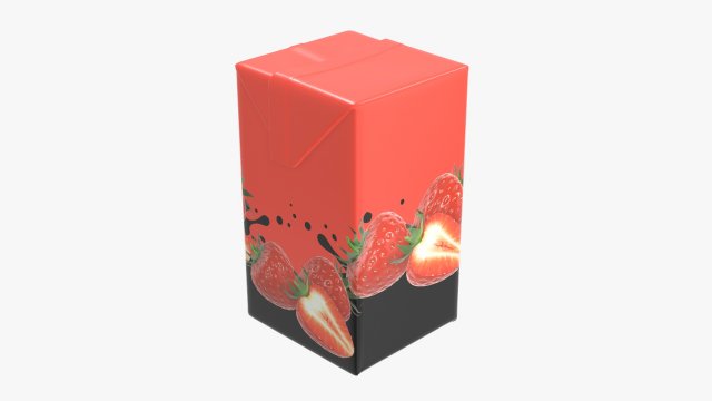 juice cardboard pack packaging 500ml 3D Model .c4d .max .obj .3ds .fbx .stl .blend 