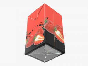 juice cardboard pack packaging 500ml 3D Model