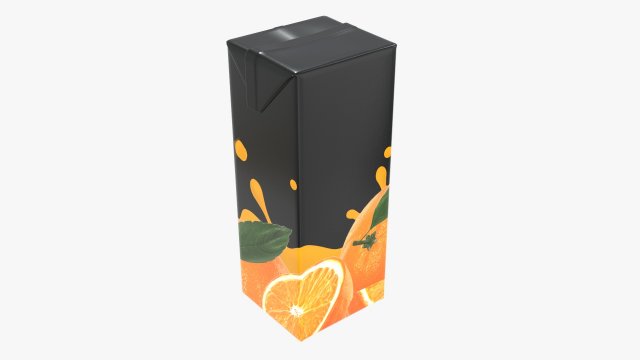 juice cardboard pack packaging 1000ml Modelo 3D .c4d .max .obj .3ds .fbx .stl .blend 