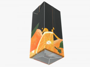 juice cardboard pack packaging 1000ml 3D Model