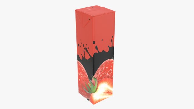 juice cardboard pack packaging 1000ml slim Modello 3D .c4d .max .obj .3ds .fbx .stl .blend 