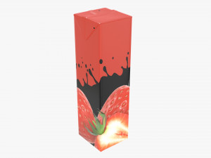 juice cardboard pack packaging 1000ml slim 3D Model