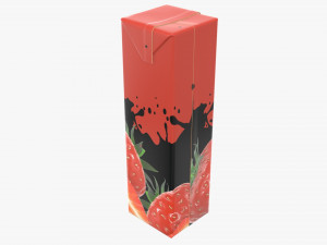 juice cardboard pack packaging 1000ml slim Modello 3D