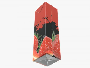 juice cardboard pack packaging 1000ml slim 3D Model