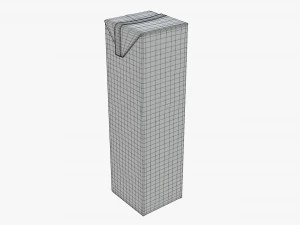 juice cardboard pack packaging 1000ml slim 3D Model