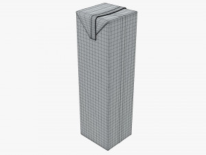 juice cardboard pack packaging 1000ml slim Modello 3D
