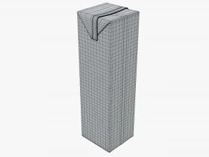 juice cardboard pack packaging 1000ml slim 3D Model
