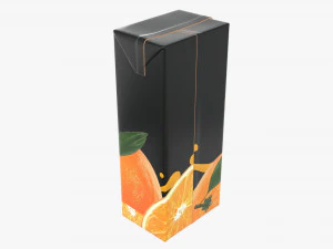 juice cardboard pack packaging 1500ml 3D Model