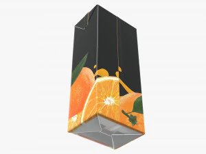 juice cardboard pack packaging 1500ml 3D Model