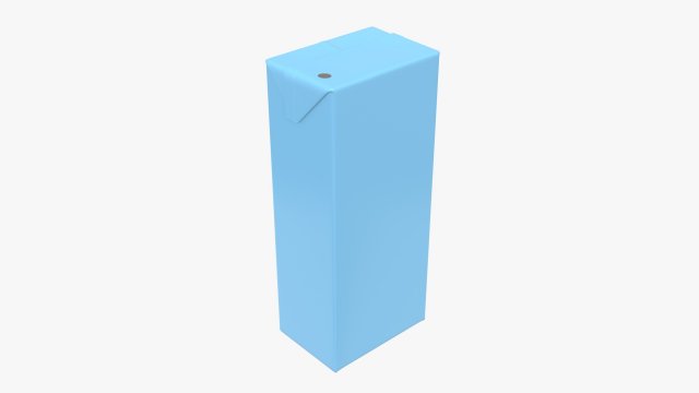 juice cardboard pack packaging for kids 200ml Model 3D .c4d .max .obj .3ds .fbx .stl .blend 