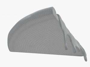 pizza slice with melted cheese over Model 3D
