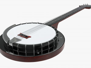 banjo musical instrument 3D Модель