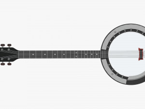 banjo musical instrument 3D Модель