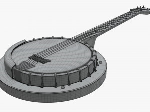 banjo musical instrument 3D Модель