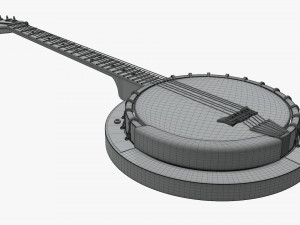 banjo musical instrument 3D Модель