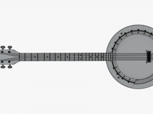 banjo musical instrument 3D Модель