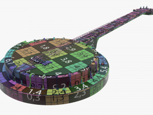 banjo musical instrument 3D Модель