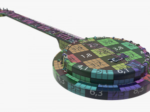 banjo musical instrument 3D Модель