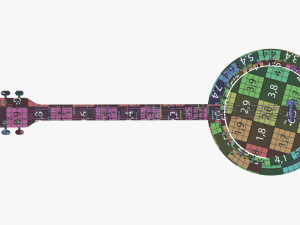 banjo musical instrument 3D Модель