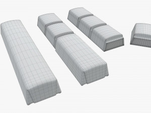 chocolate bars with wrapping half broken 3D Model