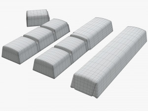 chocolate bars with wrapping half broken 3D Model
