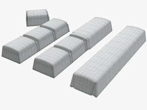 chocolate bars with wrapping half broken 3D Model