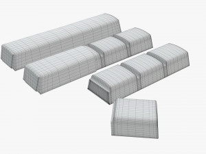 chocolate bars with wrapping half broken 3D Model