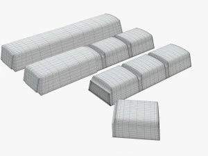 chocolate bars with wrapping half broken 3D Model