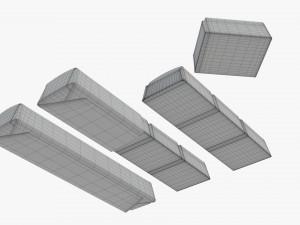 chocolate bars with wrapping half broken 3D Model