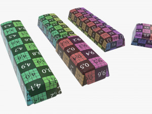chocolate bars with wrapping half broken 3D Model