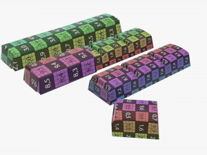 chocolate bars with wrapping half broken 3D Model