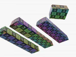 chocolate bars with wrapping half broken 3D Model