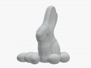 chocolate bunny with eggs 3D मॉडल