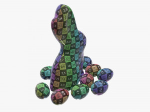 chocolate bunny with eggs 3D मॉडल