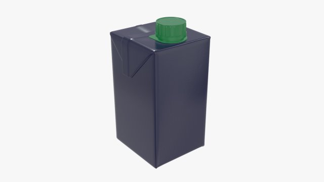 juice cardboard pack packaging with cap 500ml Model 3D .c4d .max .obj .3ds .fbx .stl .blend 