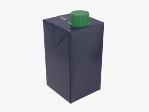 juice cardboard pack packaging with cap 500ml 3D Model