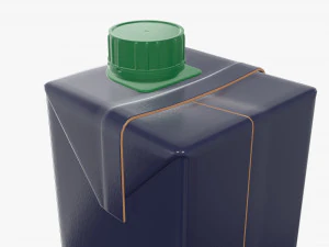 juice cardboard pack packaging with cap 500ml 3D Model