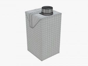 juice cardboard pack packaging with cap 500ml Model 3D