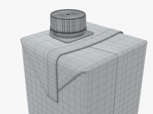 juice cardboard pack packaging with cap 500ml Model 3D